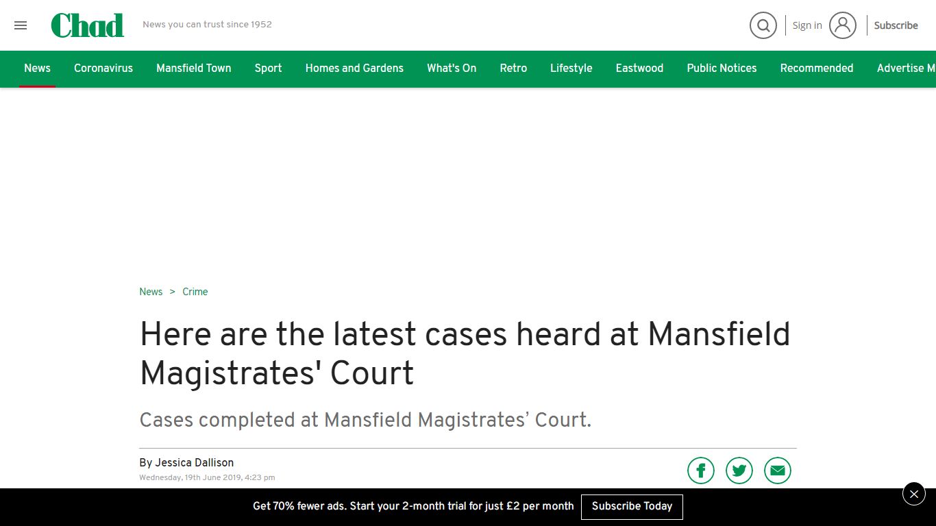 Here are the latest cases heard at Mansfield Magistrates ...